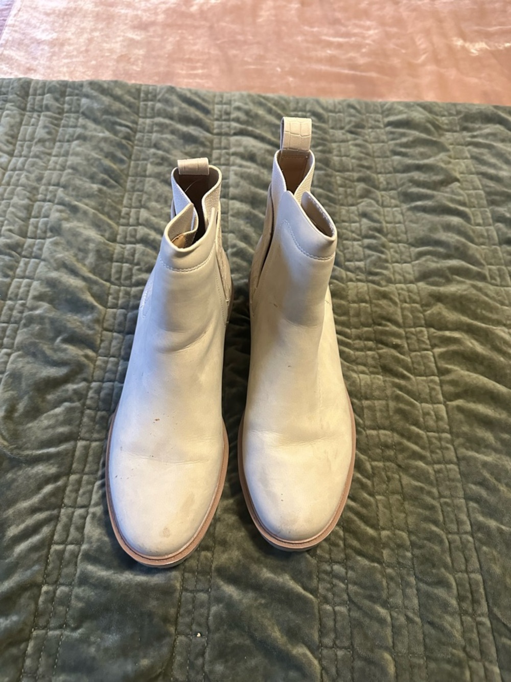 Women's Cream Chelsea Ankle Boots - Classic Slip-On Style